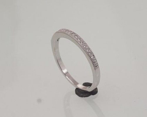 Серебряное кольцо #2101479(PRh-Gr)_CZ, Серебро 925°, родий (покрытие), Цирконы, Размер: 15.5, 1.5 гр. image 2