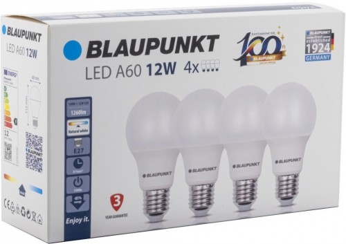 Blaupunkt LED lamp E27 12W 4pcs, natural white image 2