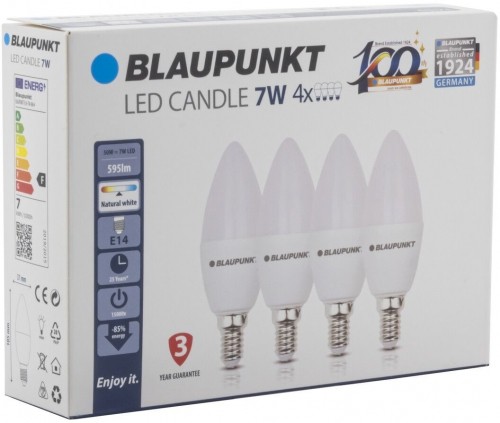 Blaupunkt LED лампа E14 6.8W 4pcs, natural white image 2