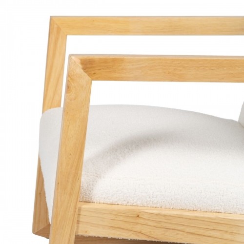 Bigbuy Home Кресло-качалка Белый Натуральный древесина каучукового дерева Ткань 60 x 83 x 72 cm image 2