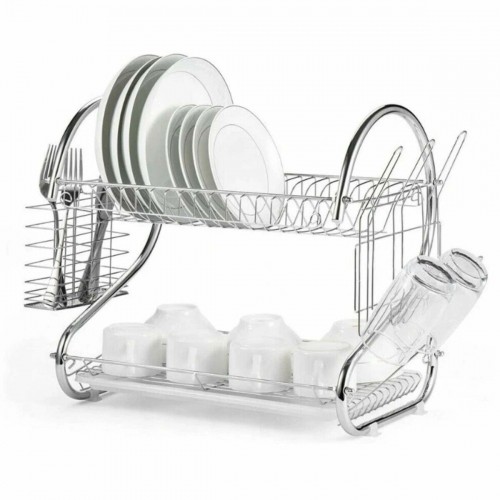 Draining Rack for Kitchen Sink Feel Maestro MR-1025-43 43 x 24 x 39 cm Silver image 2