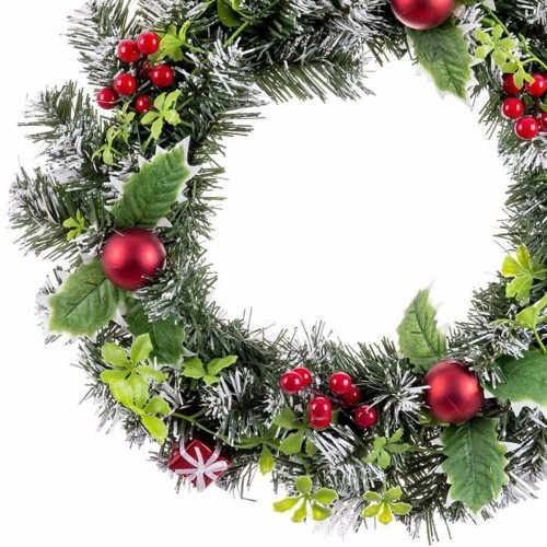 Bigbuy Christmas Ziemassvētku vainags Sarkans Daudzkrāsains Plastmasa 40 cm image 2