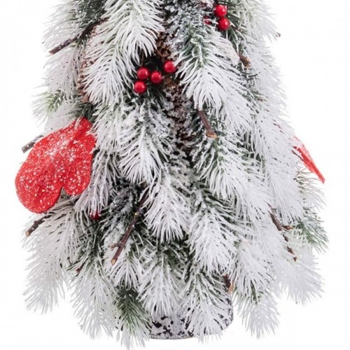 Christmas Tree White Red Green Plastic Polyfoam Fabric 21 x 21 x 45 cm image 2