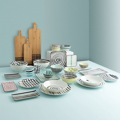 Set of bowls Bidasoa Zigzag Multicolour Ceramic 11 cm (3 Pieces) image 2