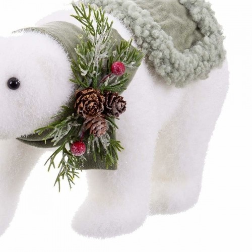 Christmas bauble White Multicolour Plastic Polyfoam Fabric Bear 13 x 32 x 15 cm image 2