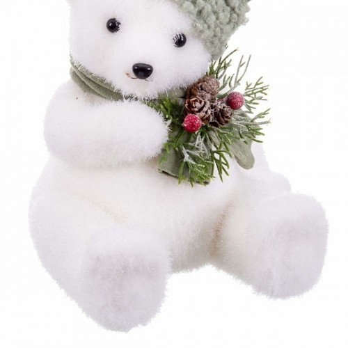 Bigbuy Christmas Новогоднее украшение Белый Разноцветный Пластик Polyfoam Ткань Медведь 18 x 18 x 22 cm image 2