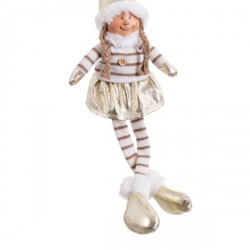 Christmas bauble White Golden Polyresin Sand Fabric Girl 12 x 9 x 48 cm image 2