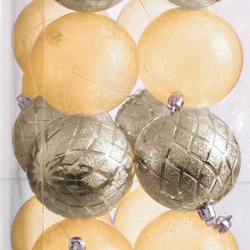 Bigbuy Christmas Ёлочные шарики Позолоченный 8 x 8 x 8 cm (20 штук) image 2