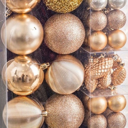Bigbuy Christmas Ёлочные шарики Позолоченный (50 штук) image 2