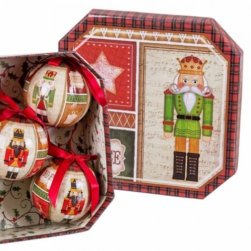 Bigbuy Christmas Eglītes rotājumi Daudzkrāsains Papīrs Polyfoam Riekstu knaibles 7,5 x 7,5 x 7,5 cm (5 gb.) image 2