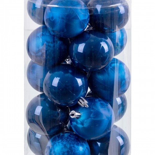 Christmas Baubles Blue Plastic 6 x 6 x 6 cm (20 Units) image 2