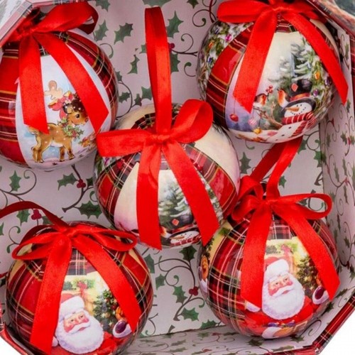 Bigbuy Christmas Ёлочные шарики Красный Разноцветный бумага Polyfoam Кукла-белоснежка 7,5 x 7,5 x 7,5 cm (5 штук) image 2