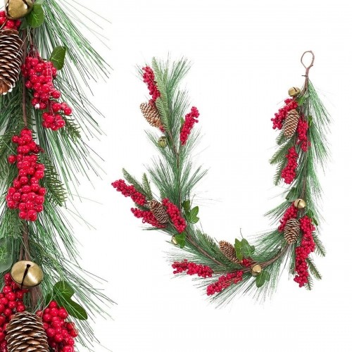 Christmas garland Red Green Plastic Pineapples 140 cm image 2