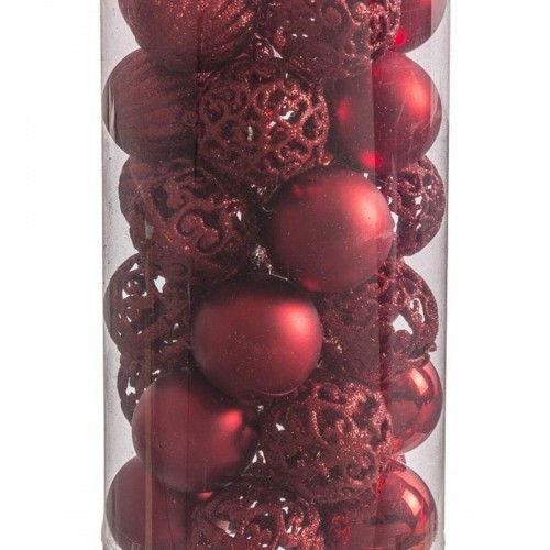 Christmas Baubles Red Plastic 5 x 5 x 5 cm (30 Units) image 2
