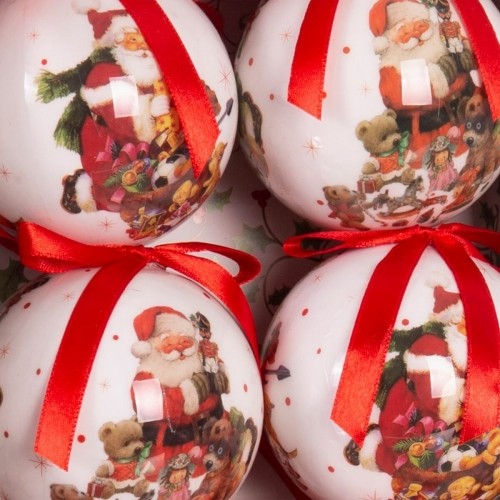 Bigbuy Christmas Ёлочные шарики Красный Разноцветный бумага Polyfoam 7,5 x 7,5 x 7,5 cm (6 штук) image 2