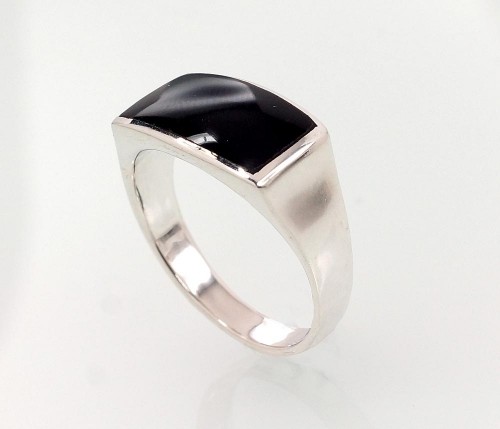 Серебряное кольцо #2101354_ON, Серебро 925°, Оникс, Размер: 20, 6.4 гр. image 2