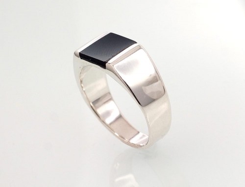 Серебряное кольцо #2101352_ON, Серебро 925°, Оникс, Размер: 21, 10.2 гр. image 2