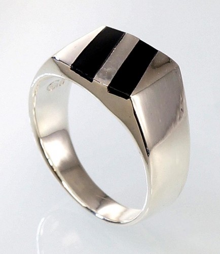 Серебряное кольцо #2100542_ON, Серебро 925°, Оникс, Размер: 21, 10 гр. image 2