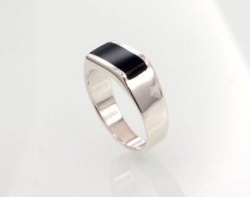 Серебряное кольцо #2100030_ON, Серебро 925°, Оникс, Размер: 21, 7 гр. image 2