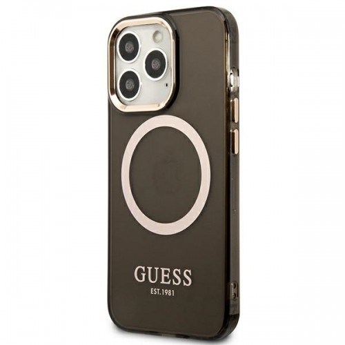 Guess Translucent MagSafe Compatible Case for iPhone 13 Pro Max Black image 2