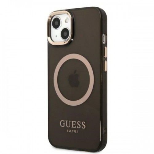 Guess Translucent MagSafe Compatible Case for iPhone 13 Black image 2
