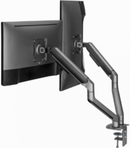 Monitora stiprinājums Gembird Desk Mounted Adjustable Monitor Double Arm Space Grey image 2