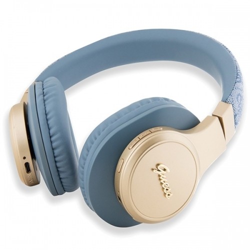 OEM Original Bluetooth Headphones GUESS 4G Script GUBH604GEMB blue image 2
