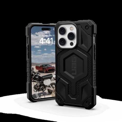 Apple UAG Monarch - protective case for iPhone 14 Pro compatible with MagSafe (kevlar-black) image 2