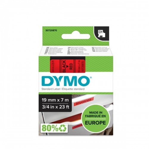 Printer Labels Dymo S0720870 Red Black image 2