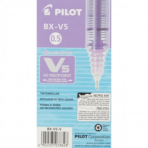 Ручка с жидкими чернилами Pilot V-5 Hi-Tecpoint Фиолетовый 0,3 mm (12 штук) image 2