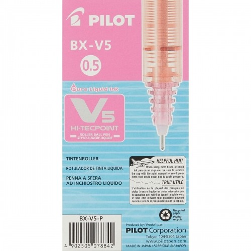 Liquid ink pen Pilot V-5 Hi-Tecpoint Pink 0,3 mm (12 Units) image 2