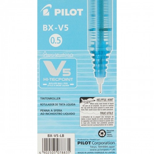 Ручка с жидкими чернилами Pilot V-5 Hi-Tecpoint Светло Синий 0,3 mm (12 штук) image 2