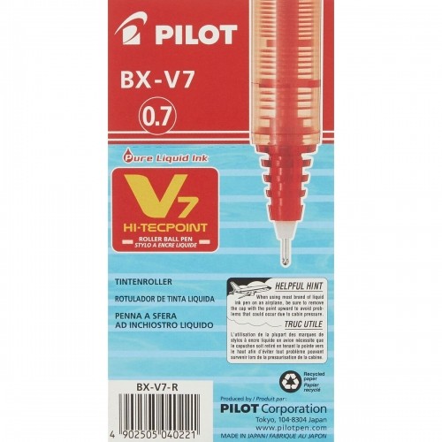 Šķidrās tintes pildspalva Pilot V7 Hi-Tecpoint Sarkans 0,5 mm (12 gb.) image 2