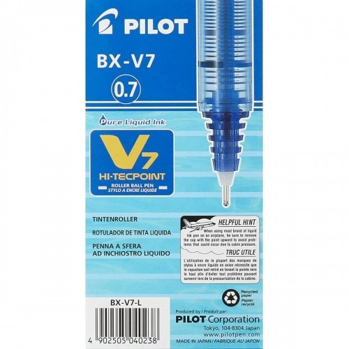 Ручка с жидкими чернилами Pilot V-7 Hi-Tecpoint Синий 0,5 mm (12 штук) image 2