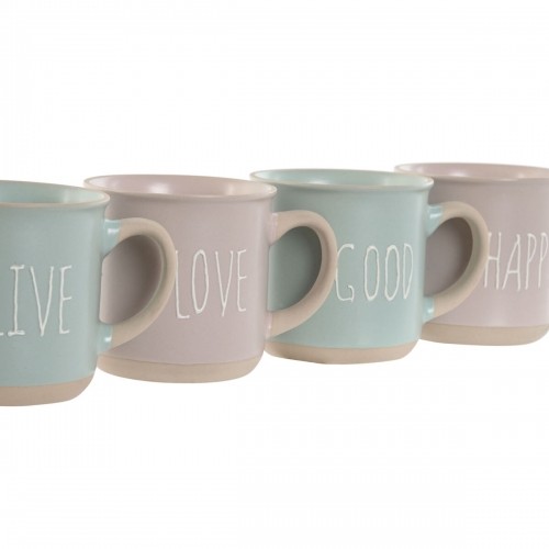 Набор из кофейных чашек Home ESPRIT Синий Розовый Керамика 4 Предметы 180 ml image 2