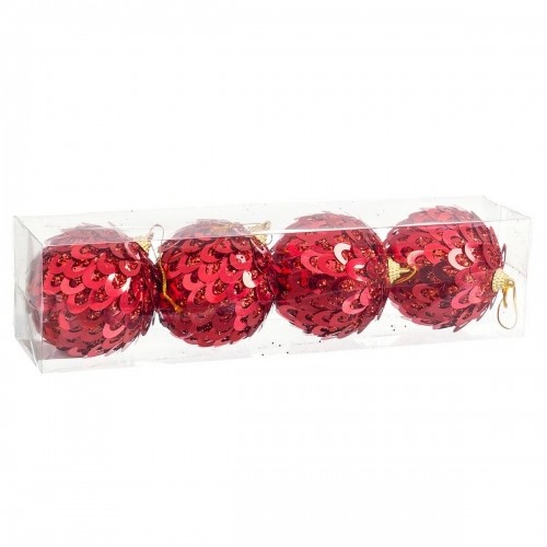 Bigbuy Christmas Ёлочные шарики Красный Пластик Polyfoam 8 x 8 x 8 cm (4 штук) image 2