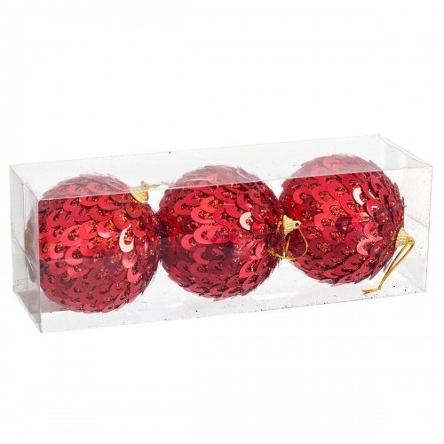 Bigbuy Christmas Ёлочные шарики Красный Пластик Polyfoam 10 x 10 x 10 cm (3 штук) image 2