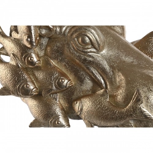 Dekoratīvās figūriņas Home ESPRIT Melns Bronza Hipopotams 33 x 21,5 x 45 cm image 2