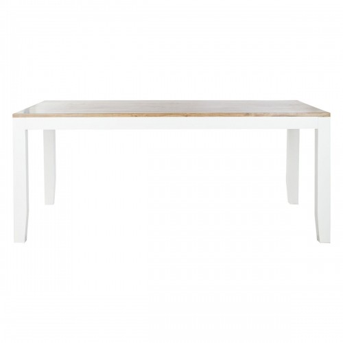 Обеденный стол DKD Home Decor Белый Коричневый древесина акации Древесина манго 200 x 100 x 80 cm image 2