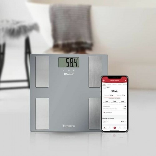 Digital Bathroom Scales Terraillon Smart Connect Grey image 2