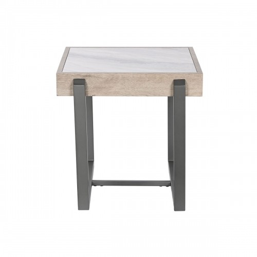 Side table Home ESPRIT White Grey Natural Metal 50 x 50 x 50 cm image 2