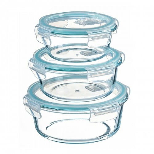 Set of Stackable Hermetically-sealed Kitchen Containers Kozina Circular 3 Pieces image 2
