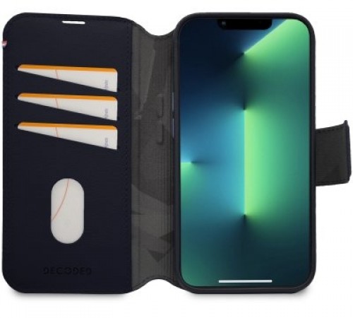 Apple Decoded Detachable Wallet â MagSafe Compatible Leather Protective Case for iPhone 14 Plus (Navy) image 2