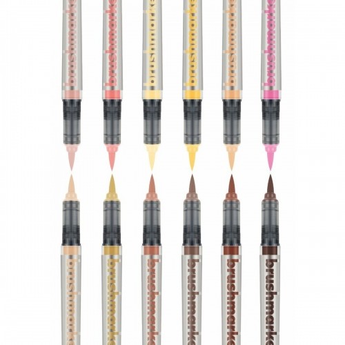 Set of Felt Tip Pens Karin Brushmarker Pro - Skin Colours 12 Pieces image 2