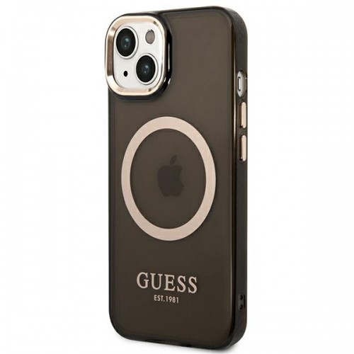 Guess Translucent MagSafe Compatible Case for iPhone 14 Black image 2