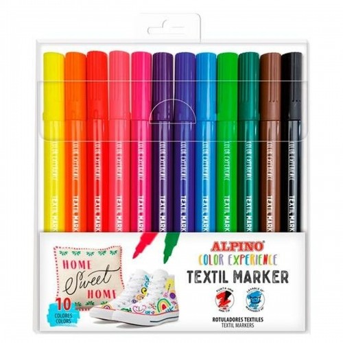 Flomasteru Komplekts Alpino Textil Maker Daudzkrāsains (12 gb.) image 2