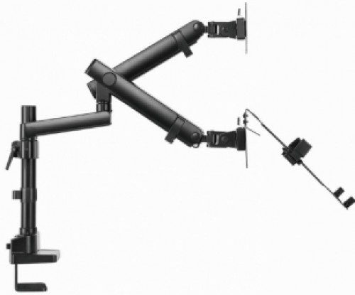 Monitora stiprinājums Gembird Desk Mounted Adjustable Monitor Arm with Notebook Tray (full-motion) image 2