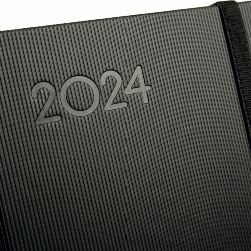 Diary Finocam Minimal Textura 2024 Black 10,4 x 7,3 cm image 2