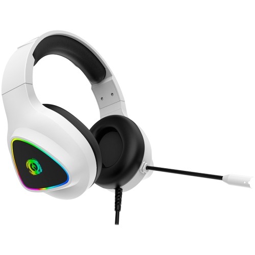 CANYON Shadder GH-6, RGB gaming headset with Microphone, Microphone frequency response: 20HZ~20KHZ,  ABS+ PU leather, USB*1*3.5MM jack plug, 2.0M PVC cable, weight: 300g, White image 2