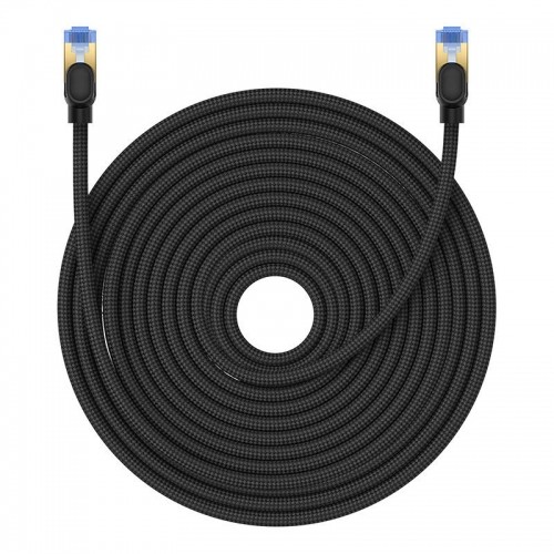 Braided network cable cat.7 Baseus Ethernet RJ45, 10Gbps, 25m (black) image 2